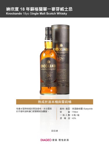 納坎度 18 年蘇格蘭單一麥芽威士忌